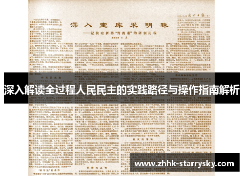 深入解读全过程人民民主的实践路径与操作指南解析
